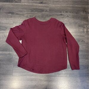 LULULEMON Love Modal Fleece Long Sleeve - Red Merlot - Size 14